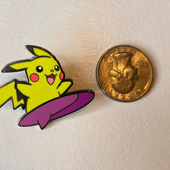 Surfing Pikachu Hard Enamel Pin - Picture 2 of 2